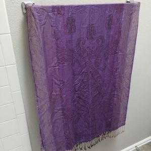 Reversible Purple Scarf/Shawl